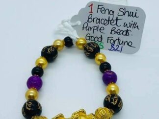 Feng Shui Bracelet with Purple Beads